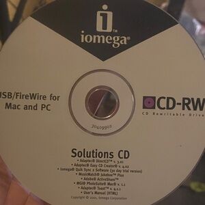 Iomega zip Software solutions cd 2001 For Mac And PC